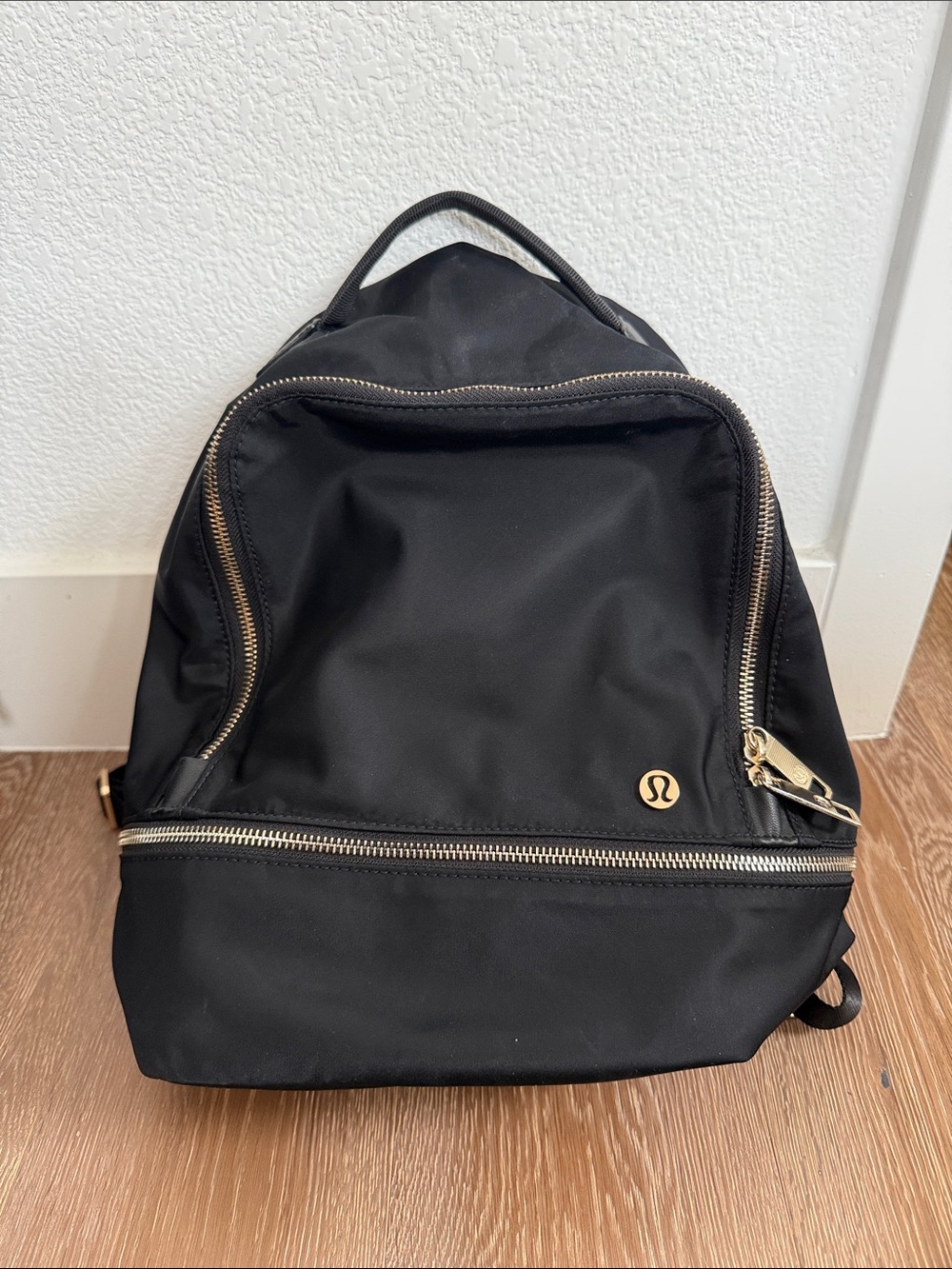 Lululemon City Adventure Mini Backpack with Gold Hardware Accents